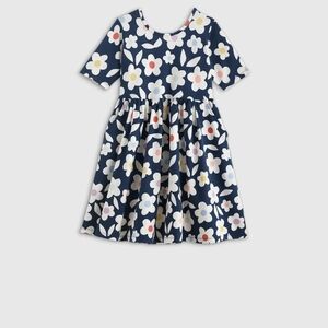 Quince Navy Floral Kids Dress